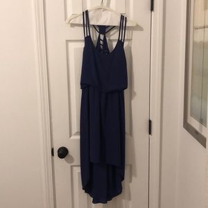 High low royal blue dress